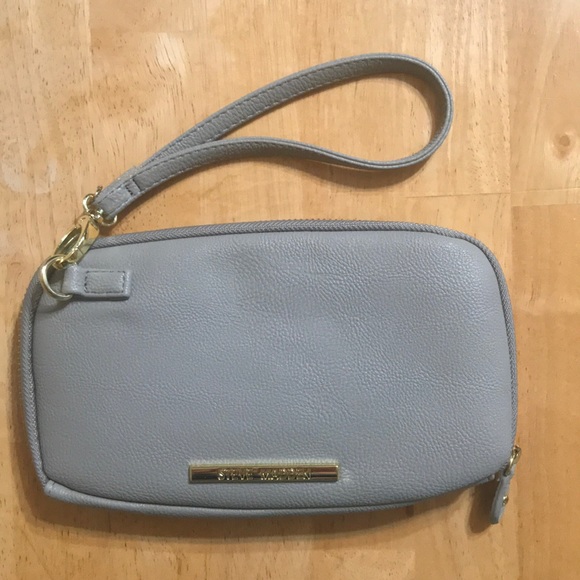 Steve Madden Gray Studded Wallet/Wristlet - Picture 3 of 5